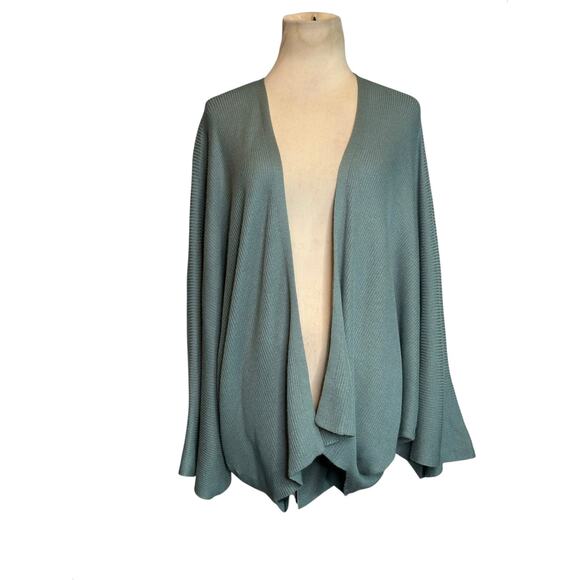 Lululemon Tealwater Teal Cashlu Knit Textured Wrap Cardigan size M/L - Picture 10 of 14